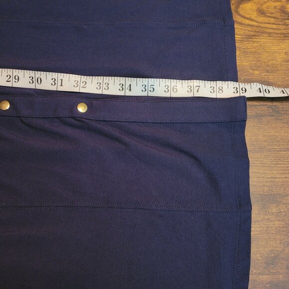 Brooks Brothers Shirt Dress M 3/4 Sleeve Snap Closure Pockets Tab Sleeve Stretch - Picture 9 of 11